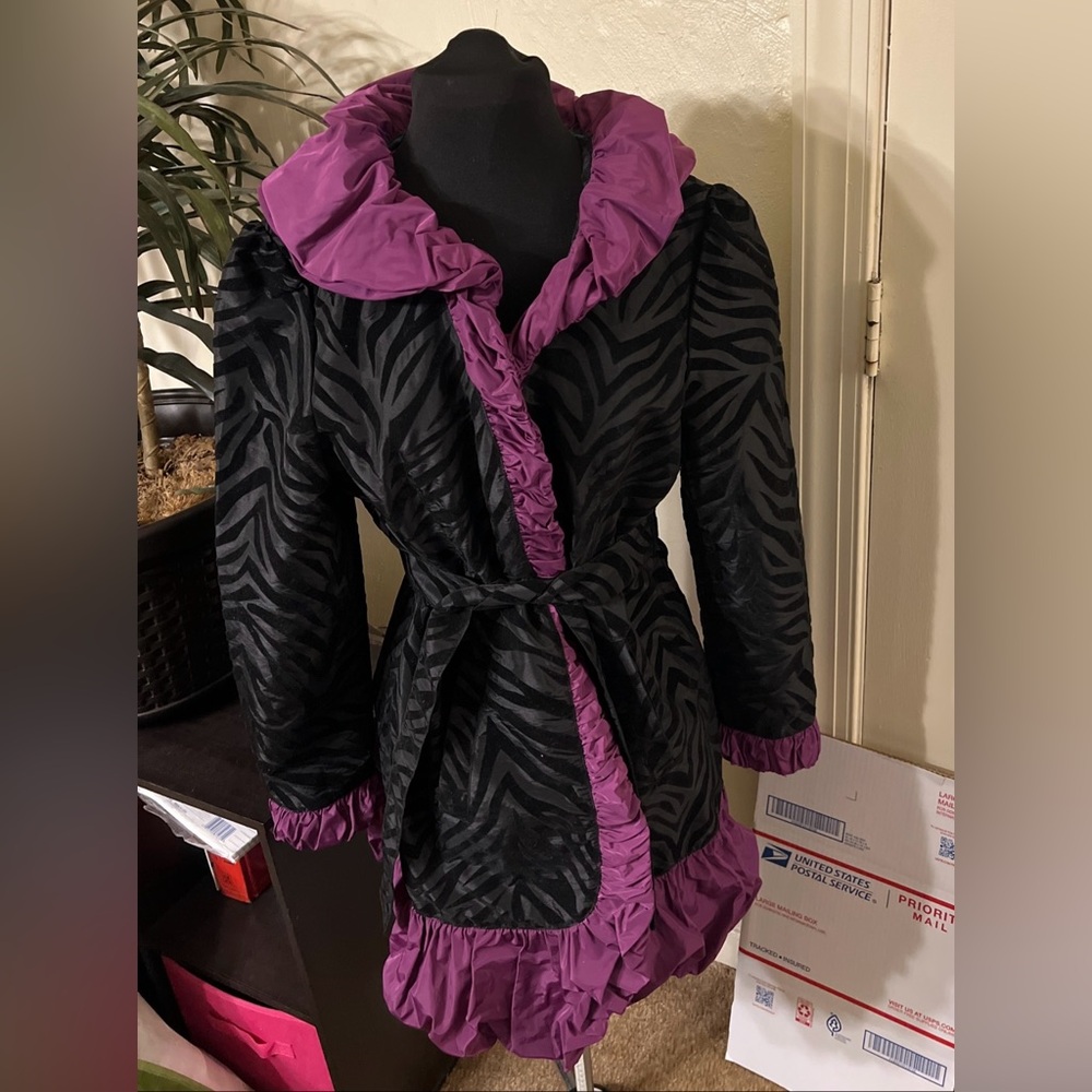 UBU zebra Print art to wear Jacket medium